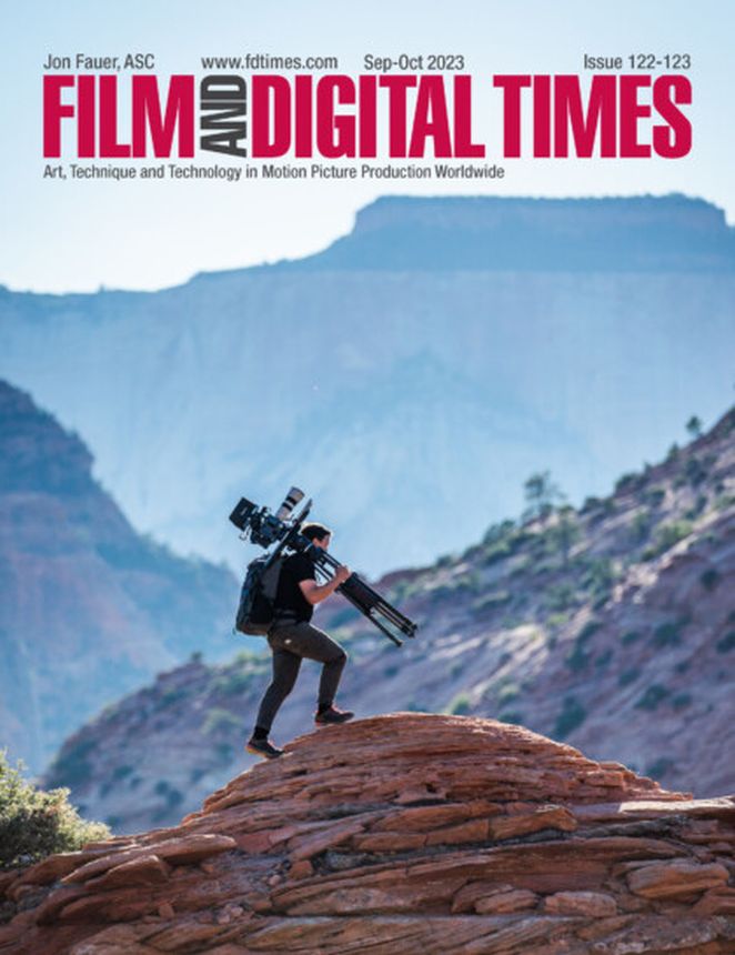 FILM AND DIGITAL TIMES magazine side cover Issue 122-3  September/October 2023