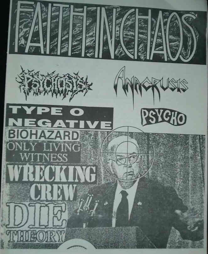 FAITH IN CHAOS magazine side cover Issue 1   