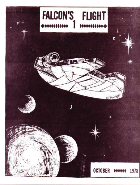 FALCONS FLIGHT magazine side cover Issue 1 October 1978
