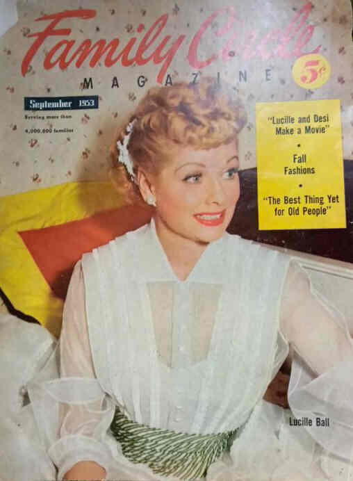 THE FAMILY CIRCLE magazine side cover  September 1953