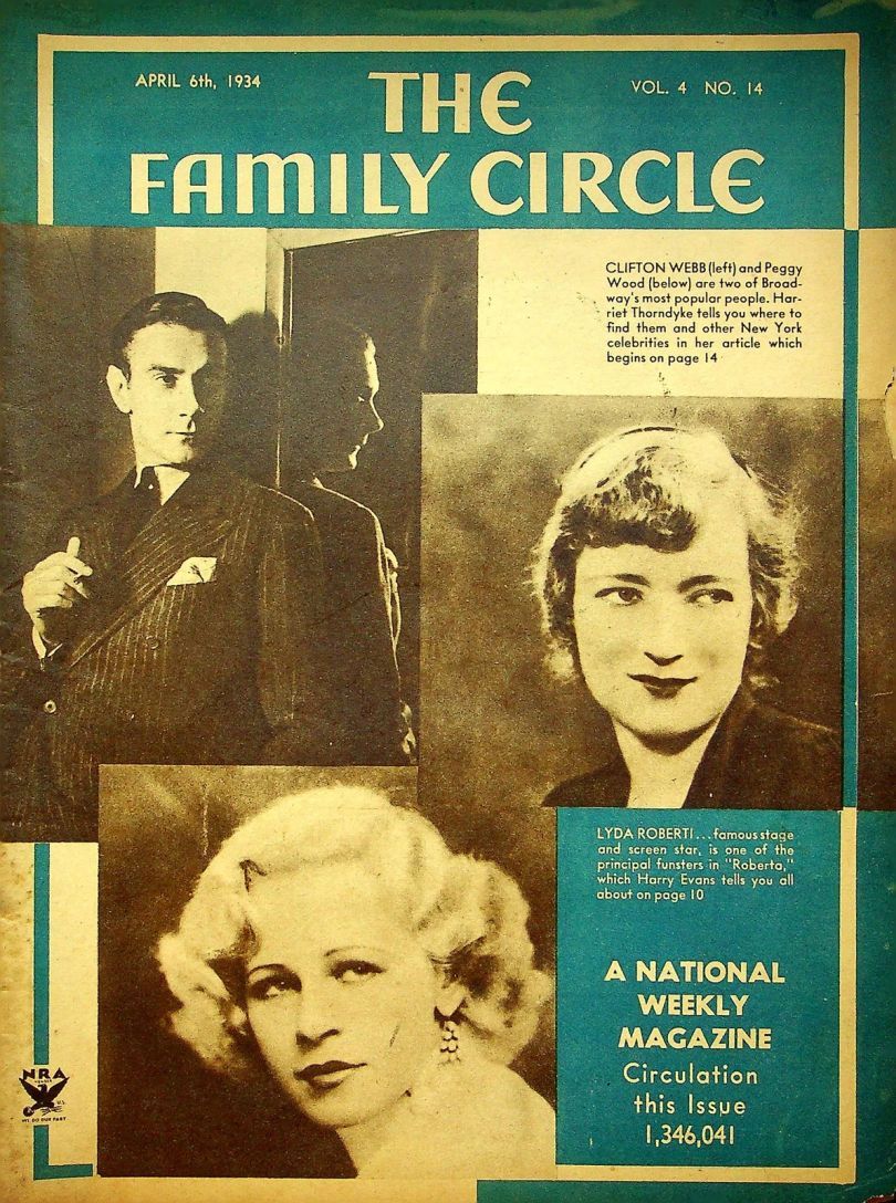 THE FAMILY CIRCLE magazine side cover 6 April 1934