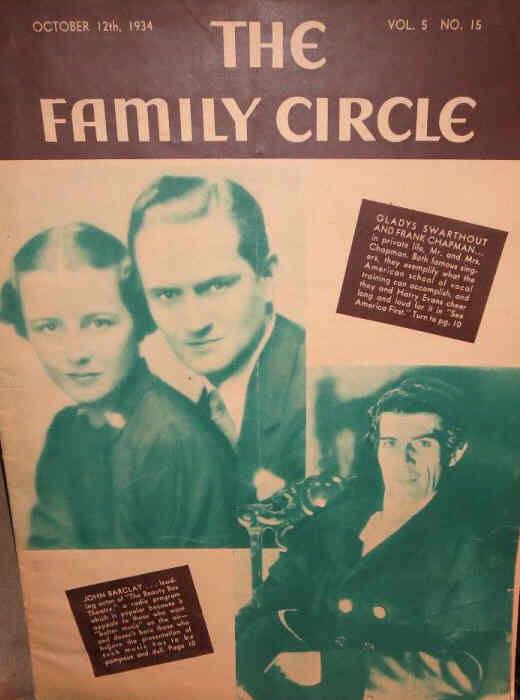 THE FAMILY CIRCLE magazine side cover 12 October 1934