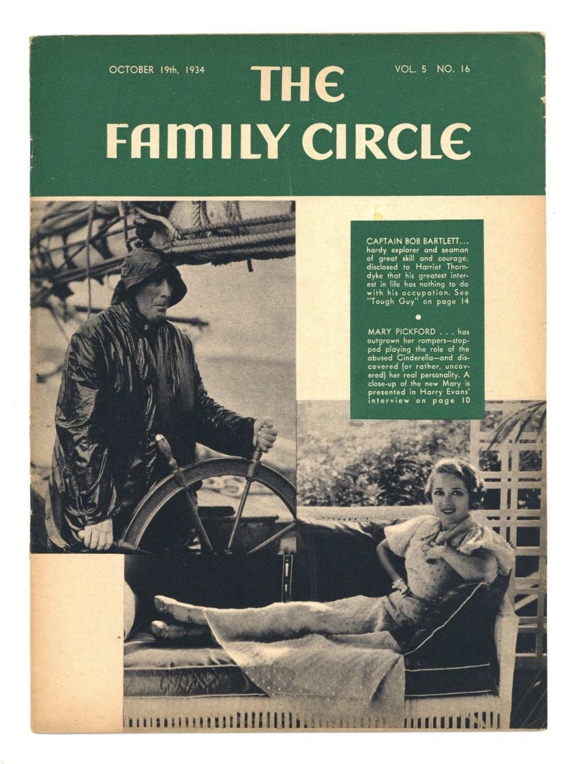 THE FAMILY CIRCLE magazine side cover 19 October 1934