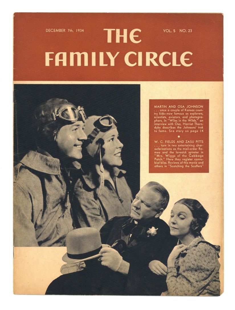 THE FAMILY CIRCLE magazine side cover 7 December 1934