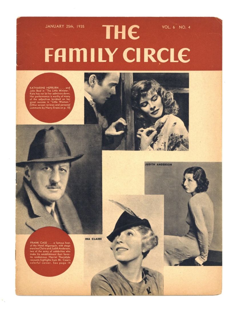 THE FAMILY CIRCLE magazine side cover 25 January 1935