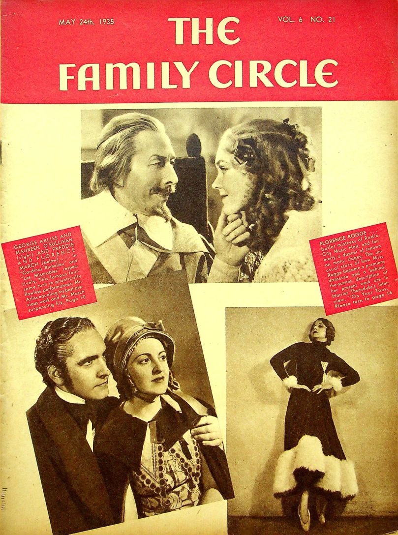 THE FAMILY CIRCLE magazine side cover 24 May 1935