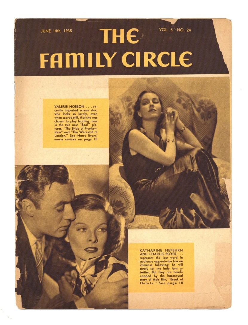 THE FAMILY CIRCLE magazine side cover 14 June 1935