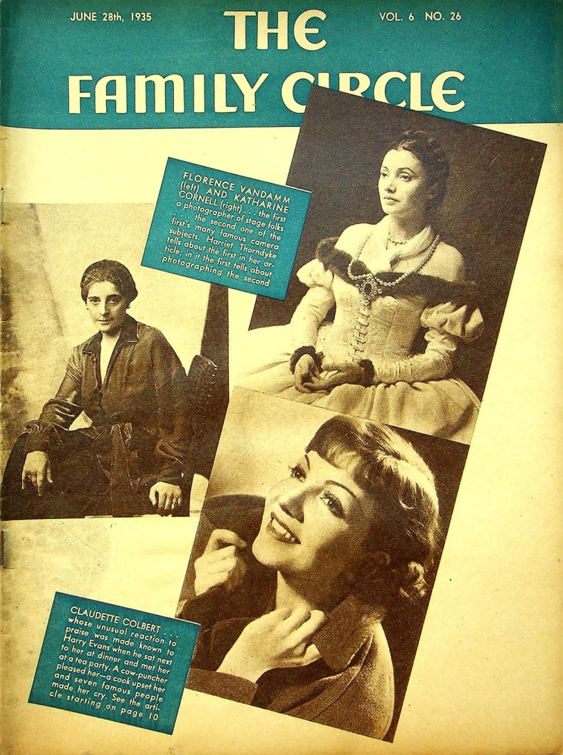 THE FAMILY CIRCLE magazine side cover 28 June 1935