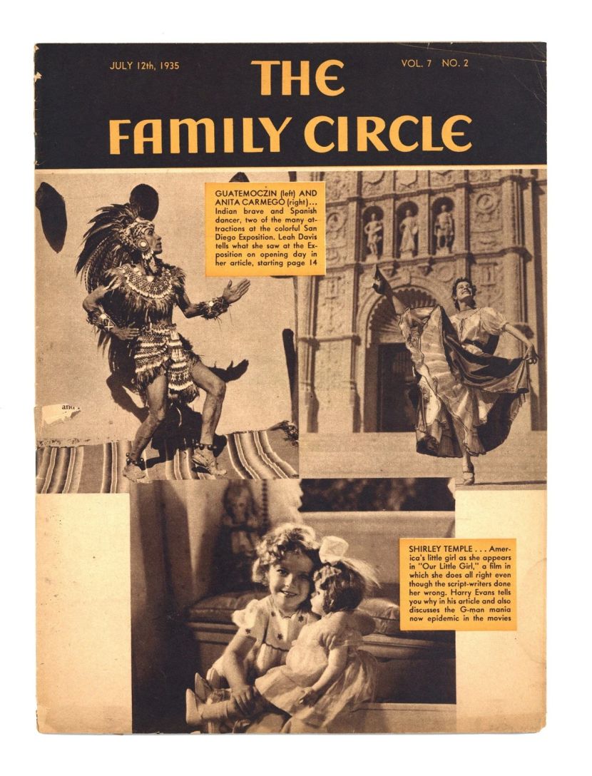 THE FAMILY CIRCLE magazine side cover 12 July 1935