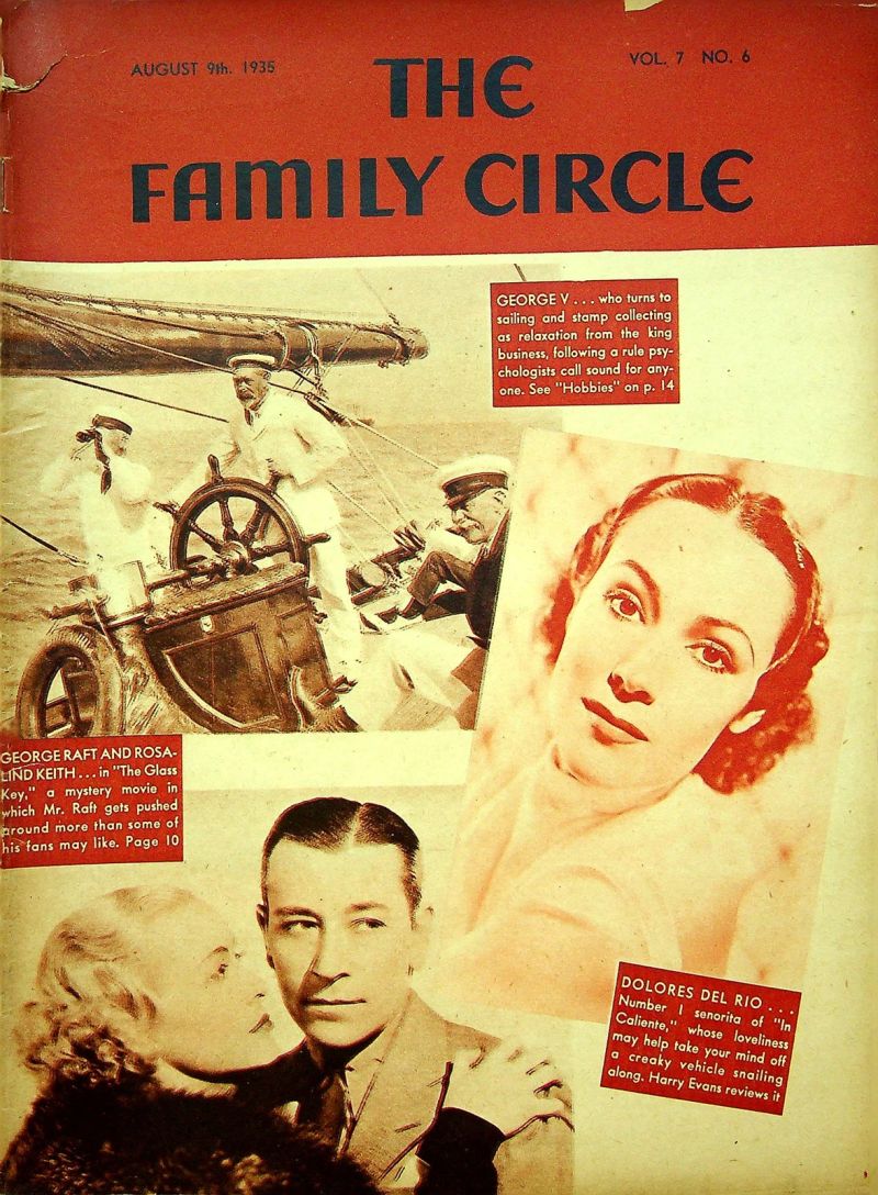 THE FAMILY CIRCLE magazine side cover 9 August 1935