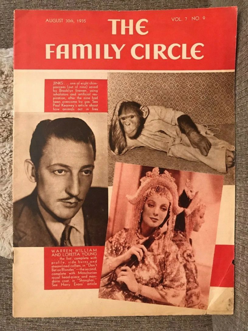 THE FAMILY CIRCLE magazine side cover 30 August 1935