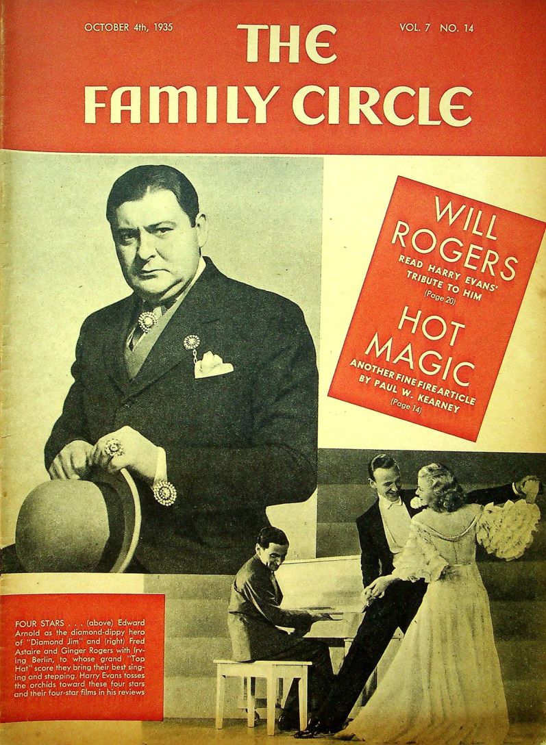 THE FAMILY CIRCLE magazine side cover 4 October 1935