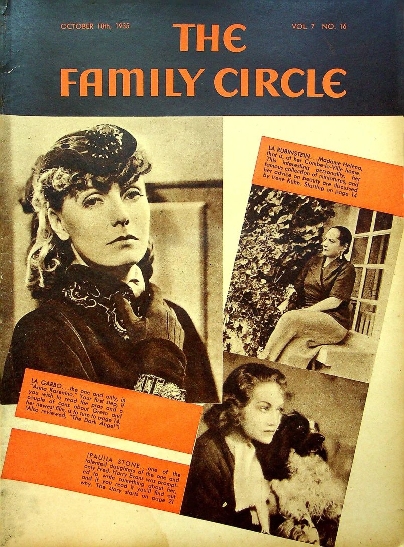 THE FAMILY CIRCLE magazine side cover 18 October 1935
