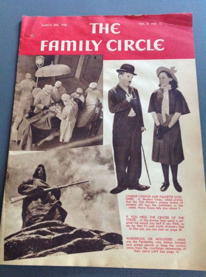 THE FAMILY CIRCLE magazine side cover 20 March 1936