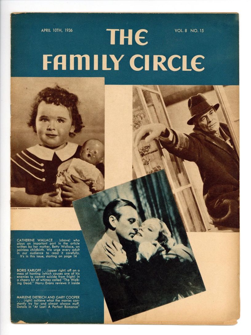 THE FAMILY CIRCLE magazine side cover 10 April 1936