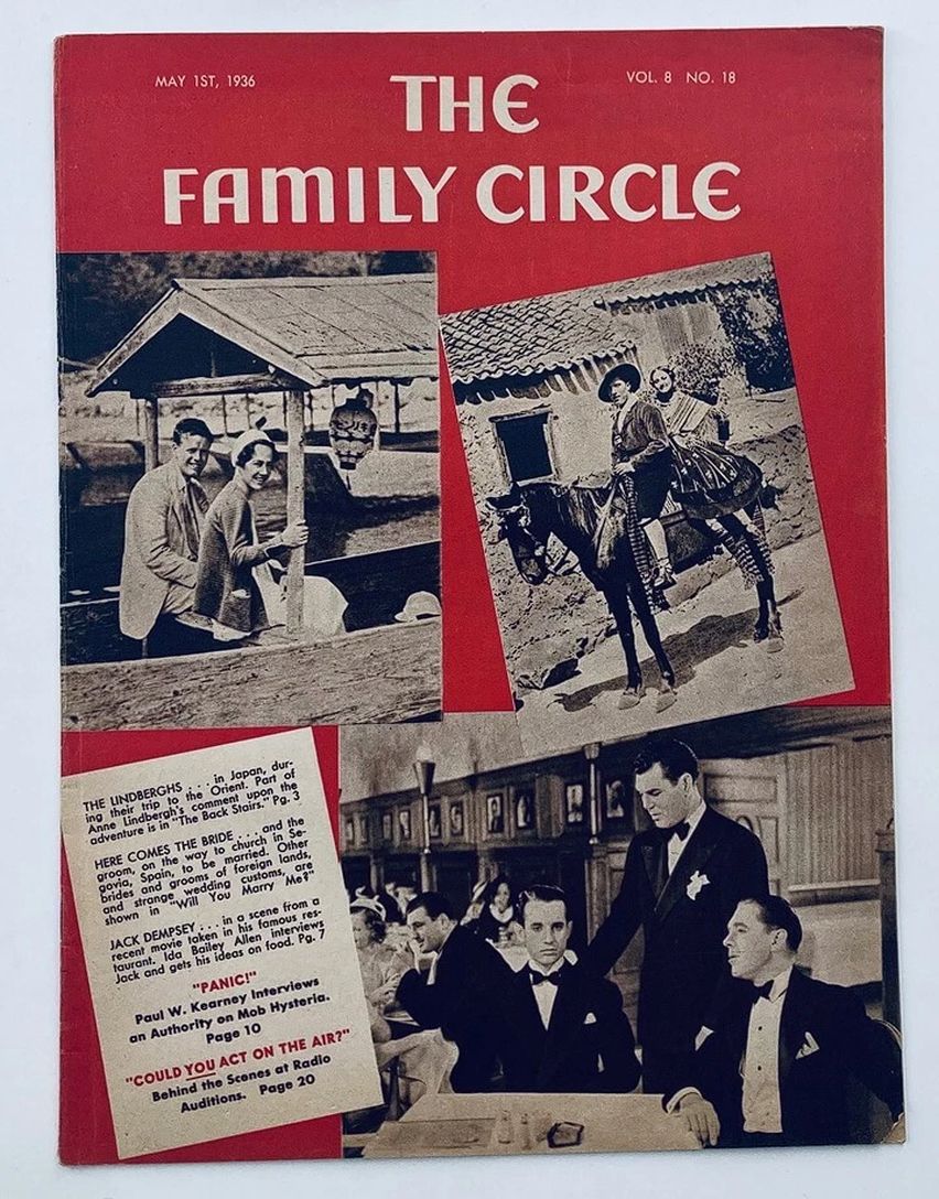 THE FAMILY CIRCLE magazine side cover 1 May 1936