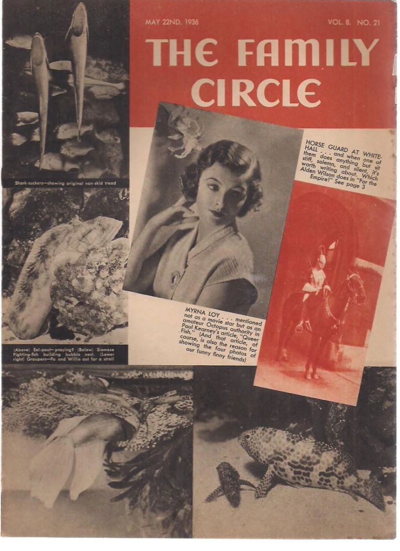 THE FAMILY CIRCLE magazine side cover 22 May 1936