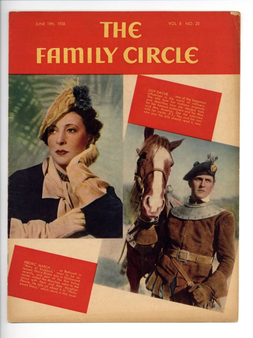 THE FAMILY CIRCLE magazine side cover 19 June 1936