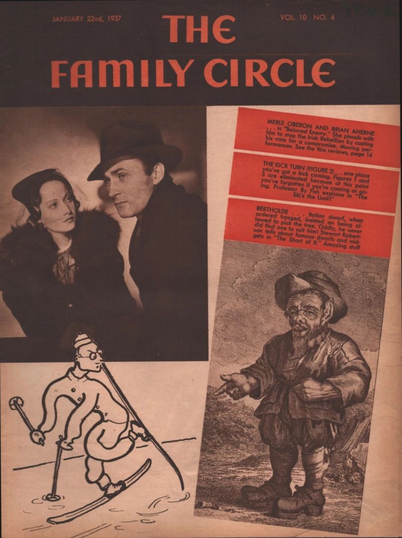 THE FAMILY CIRCLE magazine side cover 22 January 1937