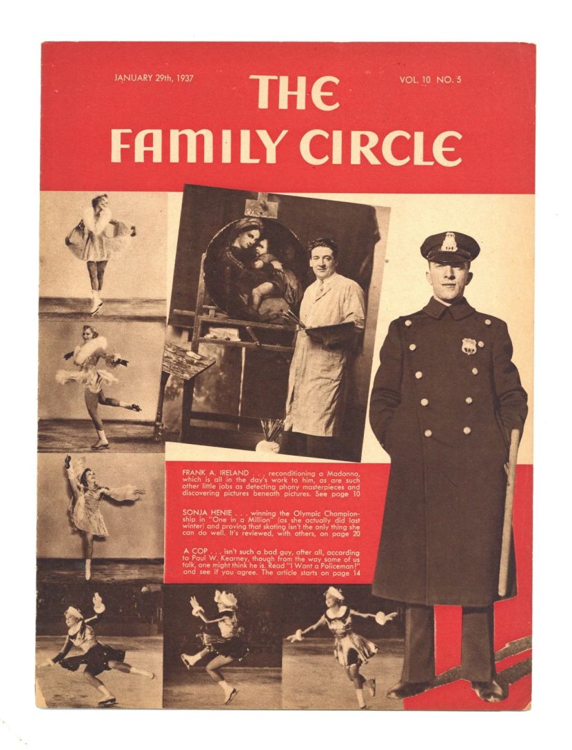 THE FAMILY CIRCLE magazine side cover 29 January 1937