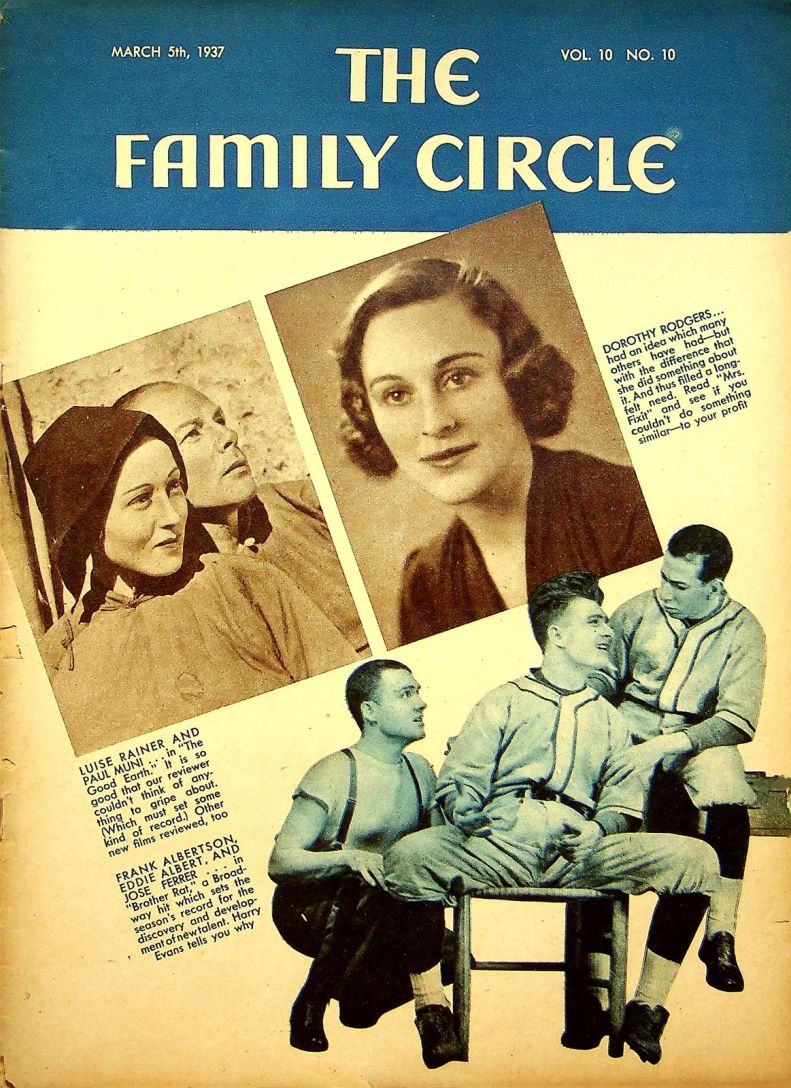 THE FAMILY CIRCLE magazine side cover 5 March 1937