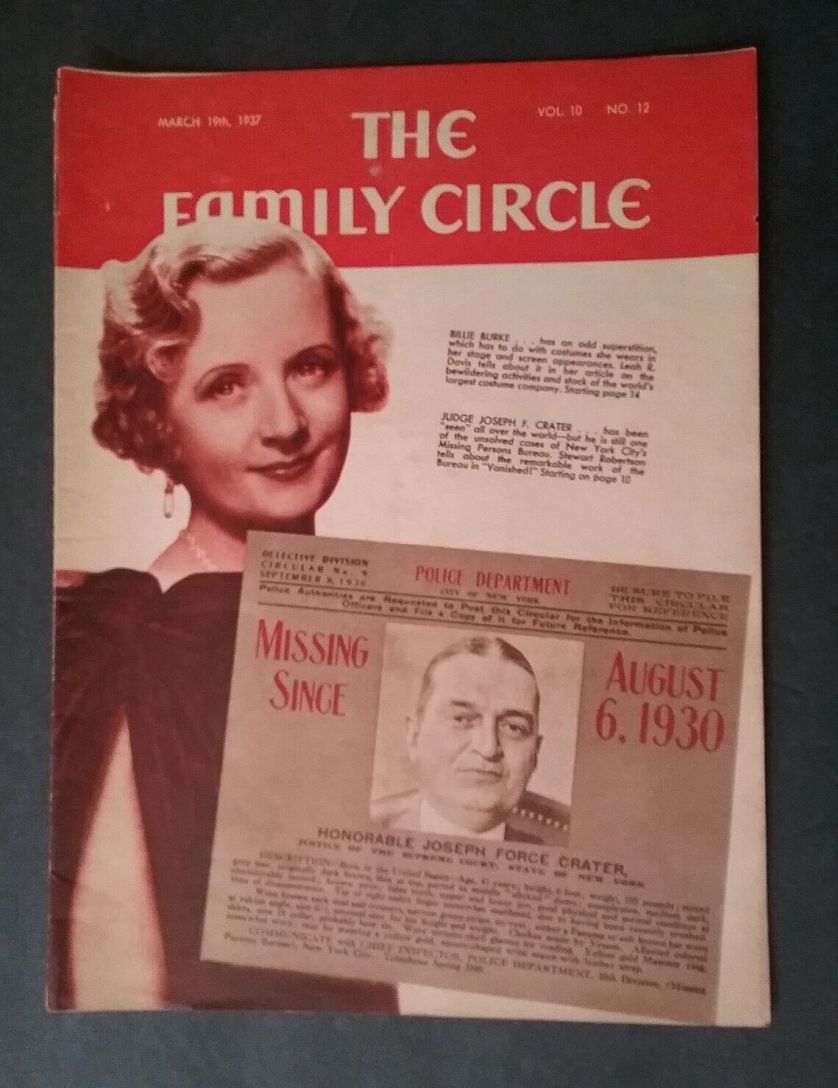 THE FAMILY CIRCLE magazine side cover 19 March 1937