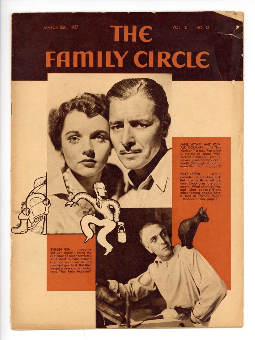THE FAMILY CIRCLE magazine side cover 26 March 1937
