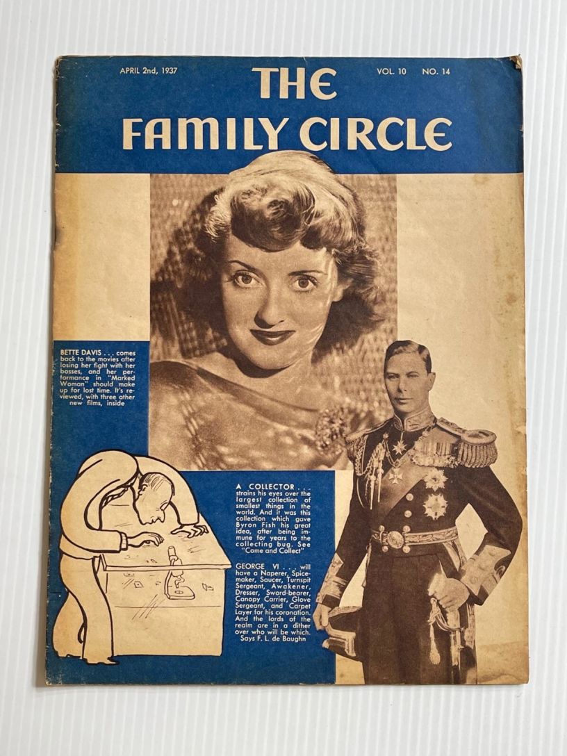 THE FAMILY CIRCLE magazine side cover 2 April 1937