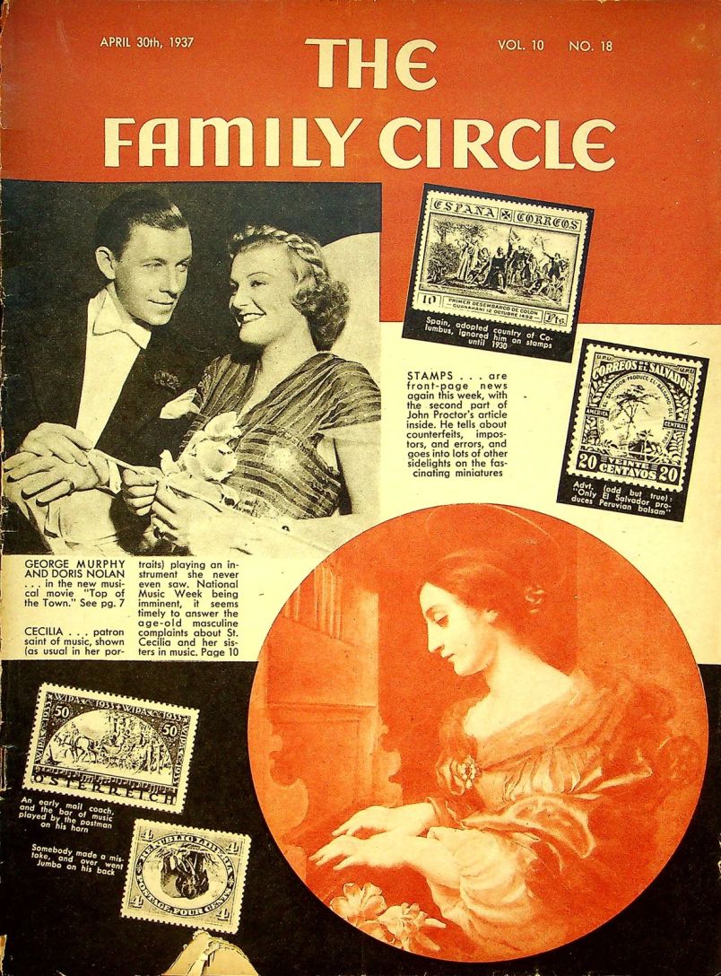 THE FAMILY CIRCLE magazine side cover 30 April 1937