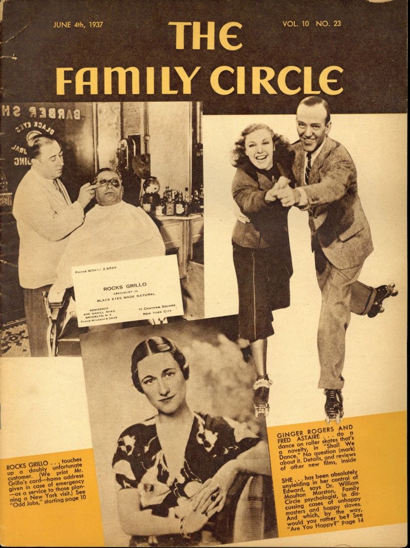 THE FAMILY CIRCLE magazine side cover 4 June 1937
