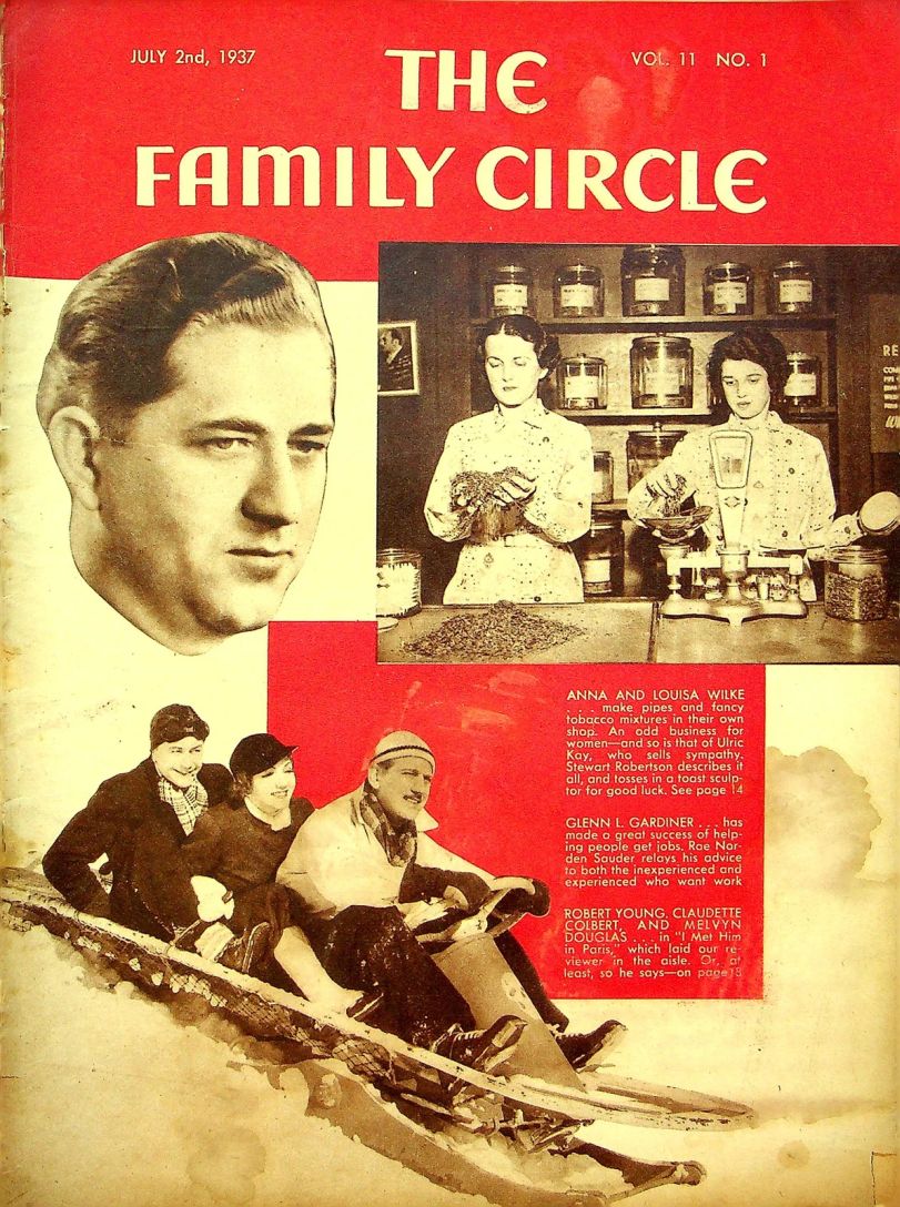 THE FAMILY CIRCLE magazine side cover 2 July 1937
