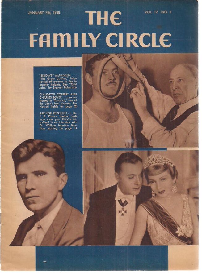 THE FAMILY CIRCLE magazine side cover 7 January 1938