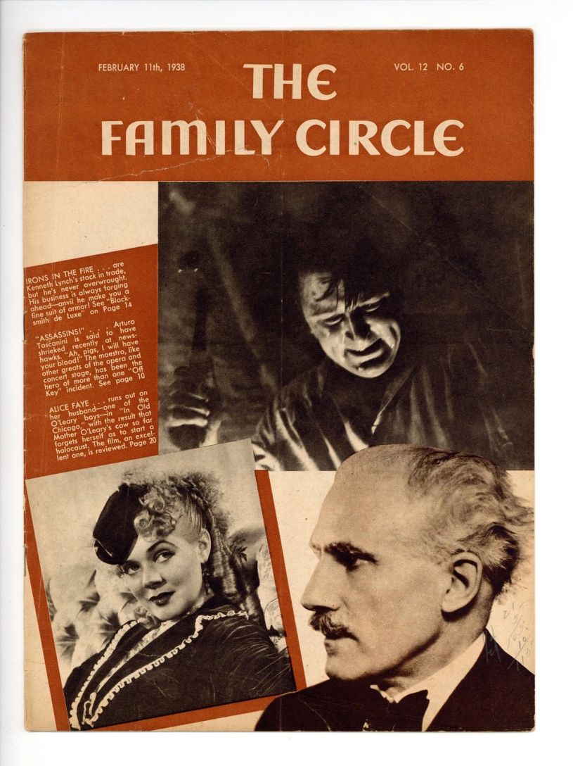 THE FAMILY CIRCLE magazine side cover 11 February 1938