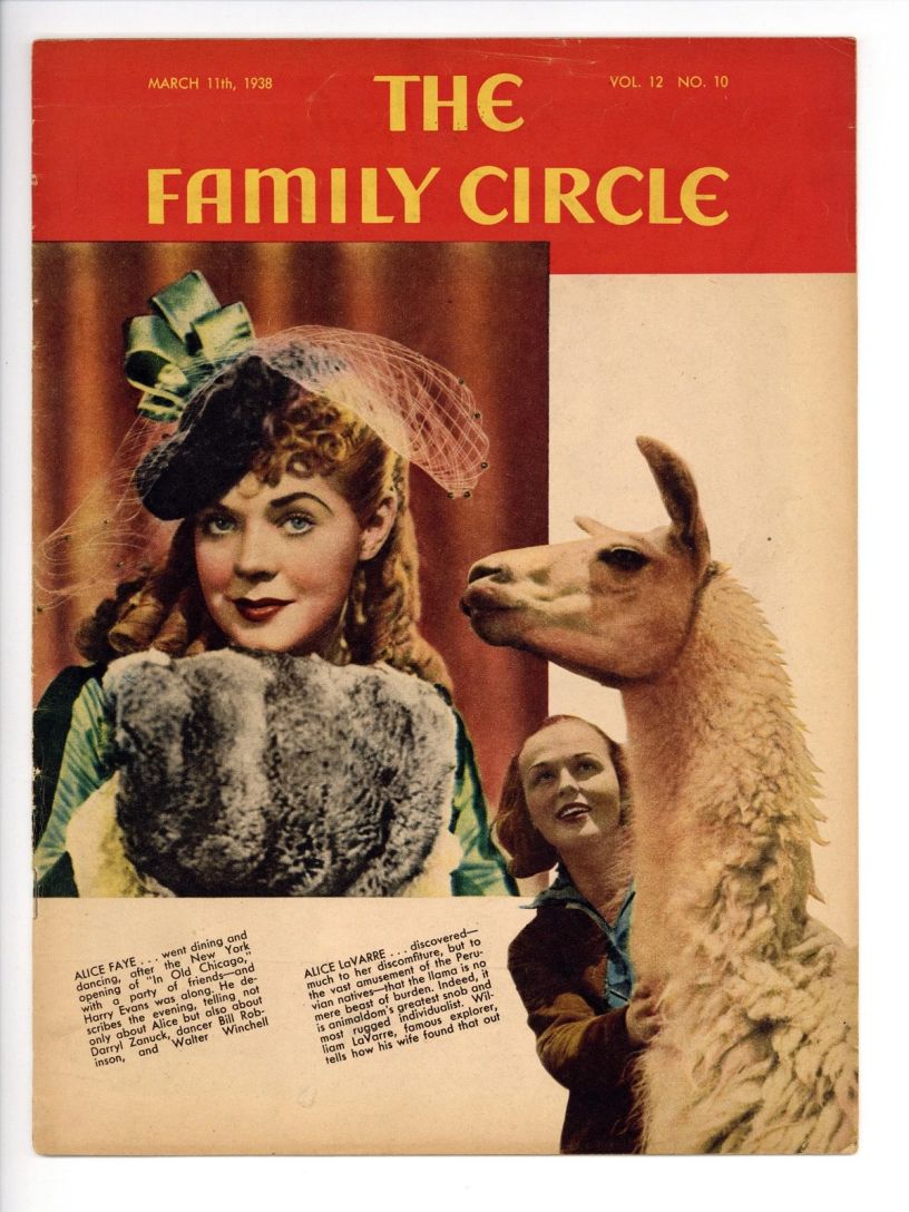 THE FAMILY CIRCLE magazine side cover 11 March 1938