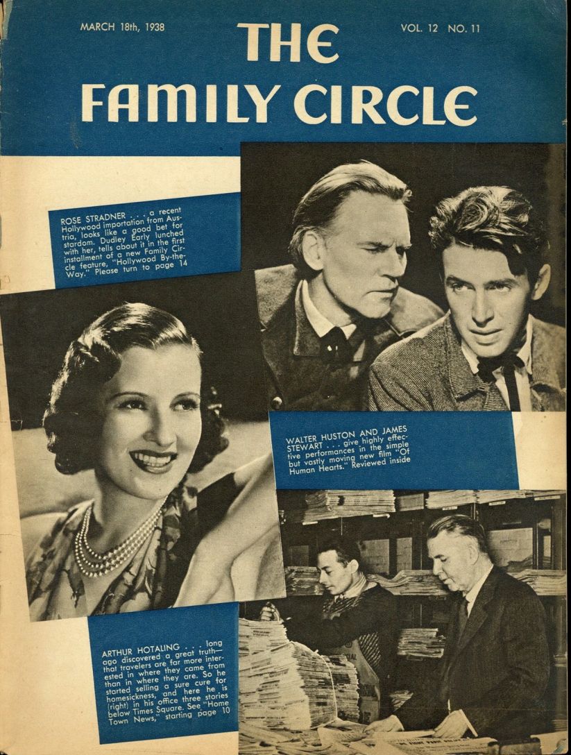 THE FAMILY CIRCLE magazine side cover 18 March 1938