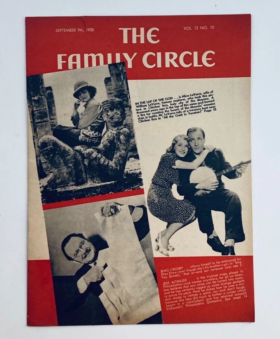 THE FAMILY CIRCLE magazine side cover 9 September 1938