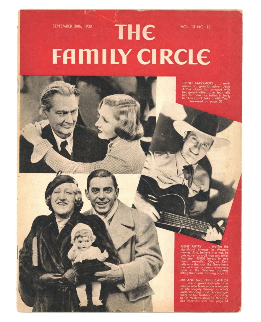 THE FAMILY CIRCLE magazine side cover 30 September 1938
