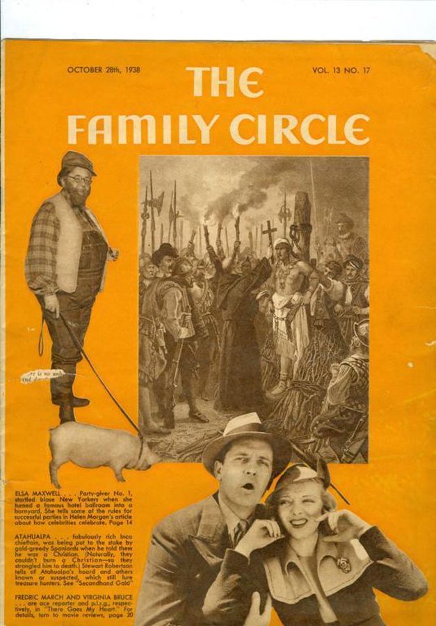 THE FAMILY CIRCLE magazine side cover 28 October 1938