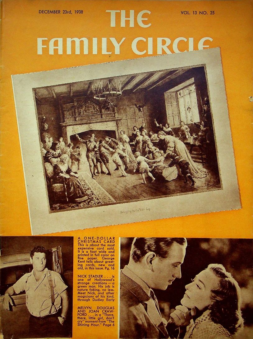 THE FAMILY CIRCLE magazine side cover 23 December 1938