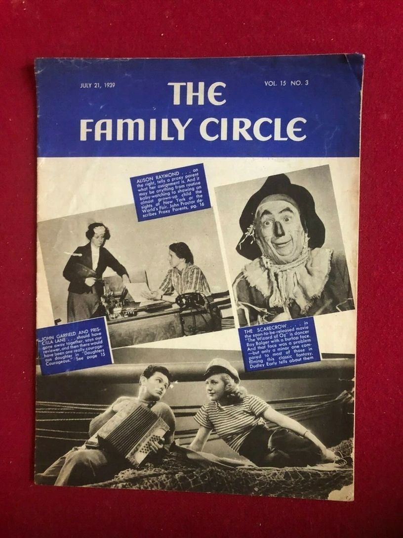 THE FAMILY CIRCLE magazine side cover 21 July 1939