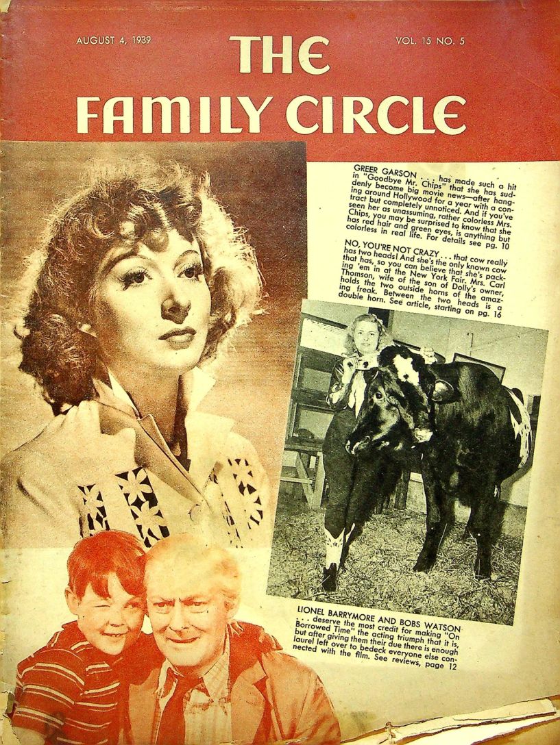 THE FAMILY CIRCLE magazine side cover 4 August 1939