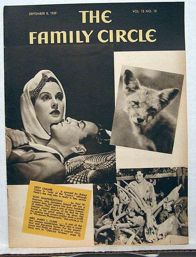 THE FAMILY CIRCLE magazine side cover 8 September 1939
