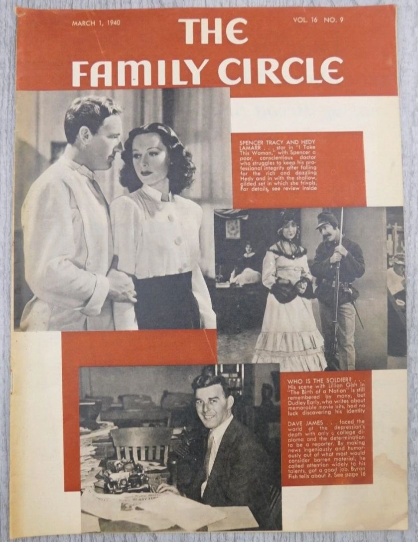 THE FAMILY CIRCLE magazine side cover 1 March 1940