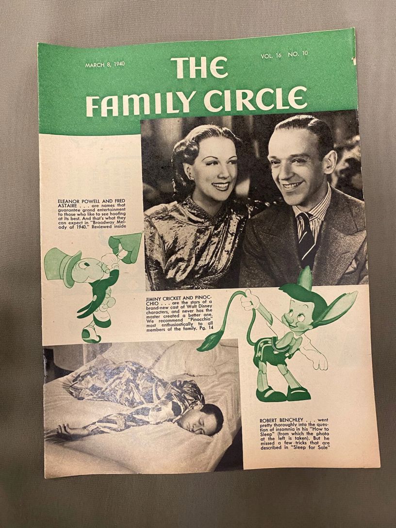 THE FAMILY CIRCLE magazine side cover 8 March 1940