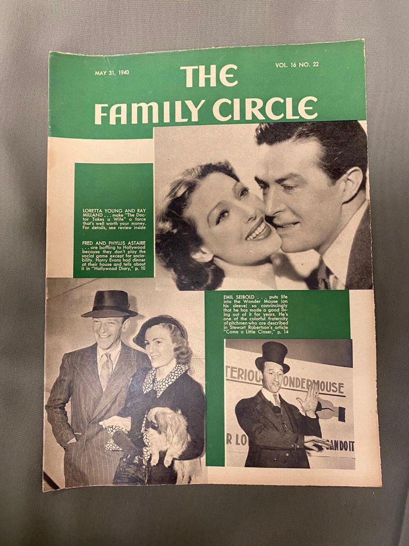 THE FAMILY CIRCLE magazine side cover 31 May 1940