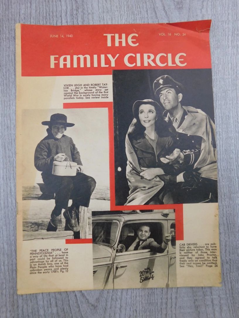 THE FAMILY CIRCLE magazine side cover 14 June 1940