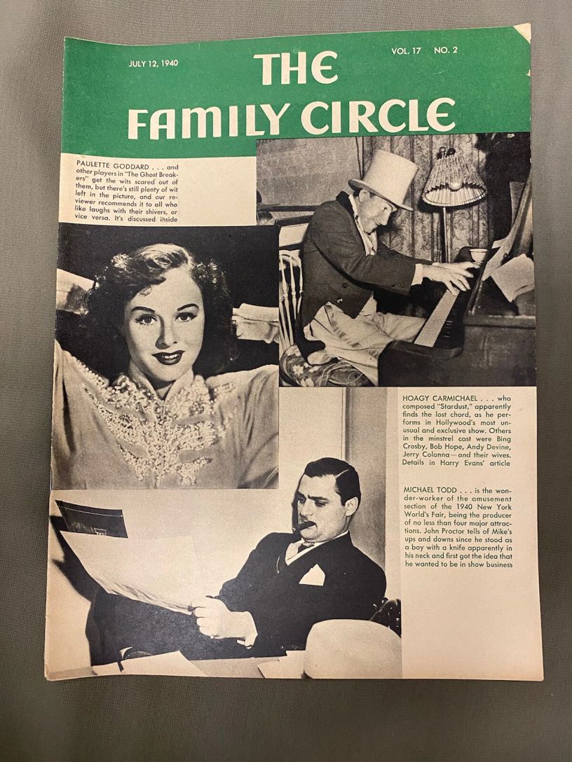 THE FAMILY CIRCLE magazine side cover 12 July 1940