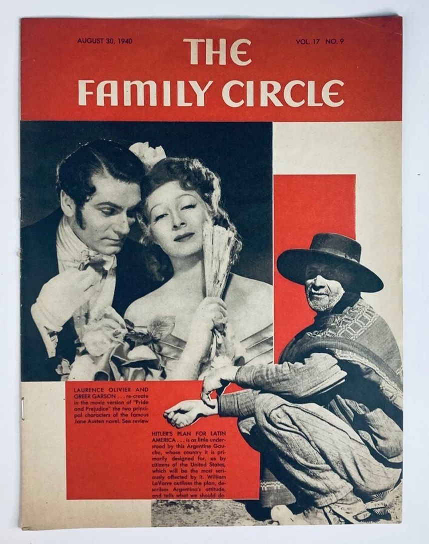 THE FAMILY CIRCLE magazine side cover 30 August 1940