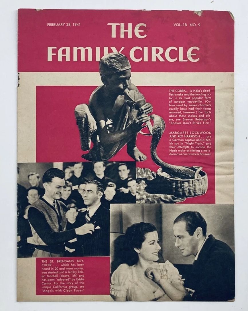 THE FAMILY CIRCLE magazine side cover 28 February 1941