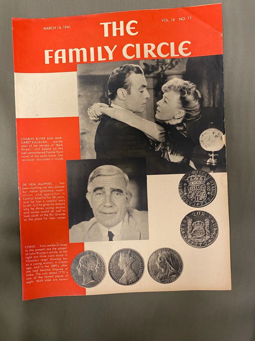 THE FAMILY CIRCLE magazine side cover 14 March 1941